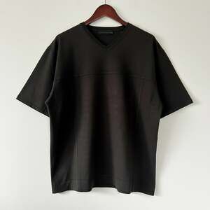 Vintage 90s Metropolitan View 70% Silk Short Sleeve V-Neck Knit Top Black XL